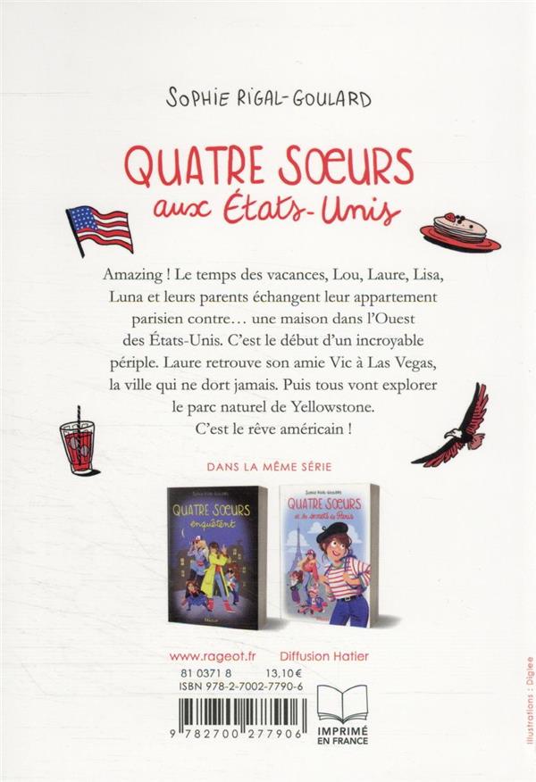 Quatrième de couverture de « Quatre soeurs aux États-Unis »