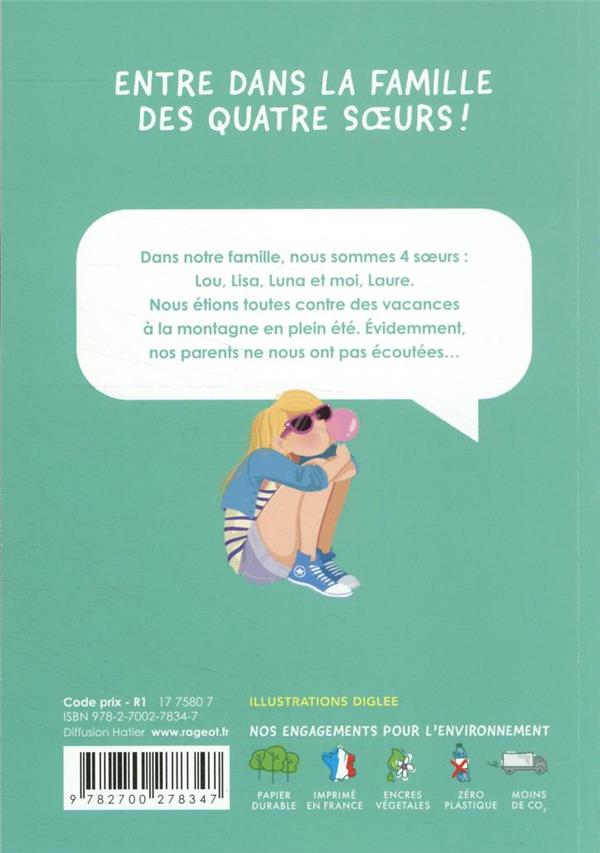 Quatrième de couverture de « QUATRE SOEURS - T01 - QUATRE SOEURS EN VACANCES »