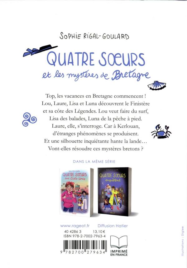 Quatrième de couverture de « Quatre soeurs et les mystères de Bretagne »