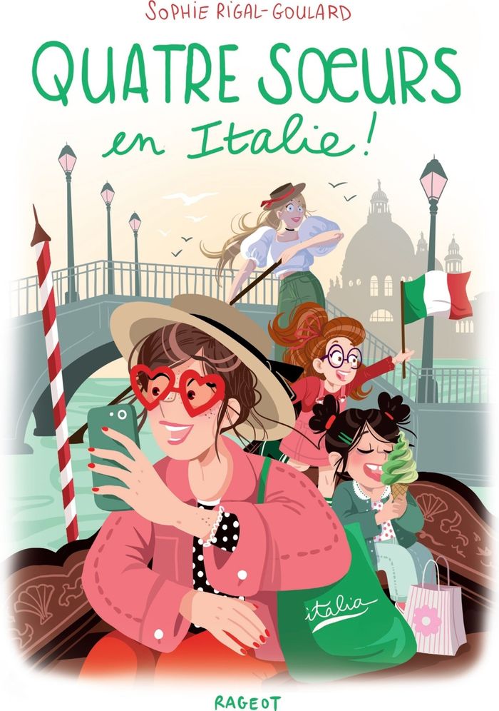 Couverture du livre « Quatre soeurs en Italie ! » de Sophie Rigal-Goulard, librairie Les Contes Infusés à Corte
