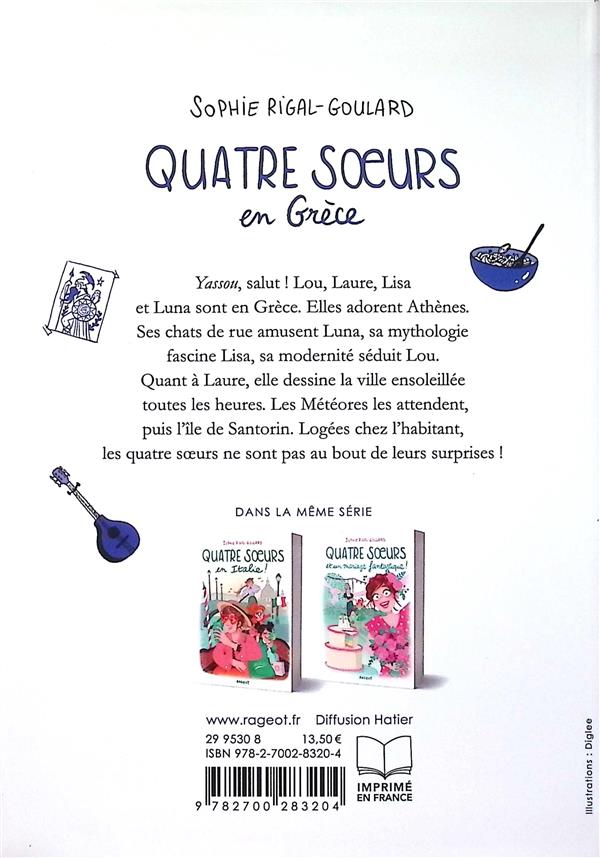 Quatrième de couverture de « Quatre soeurs en Grèce »