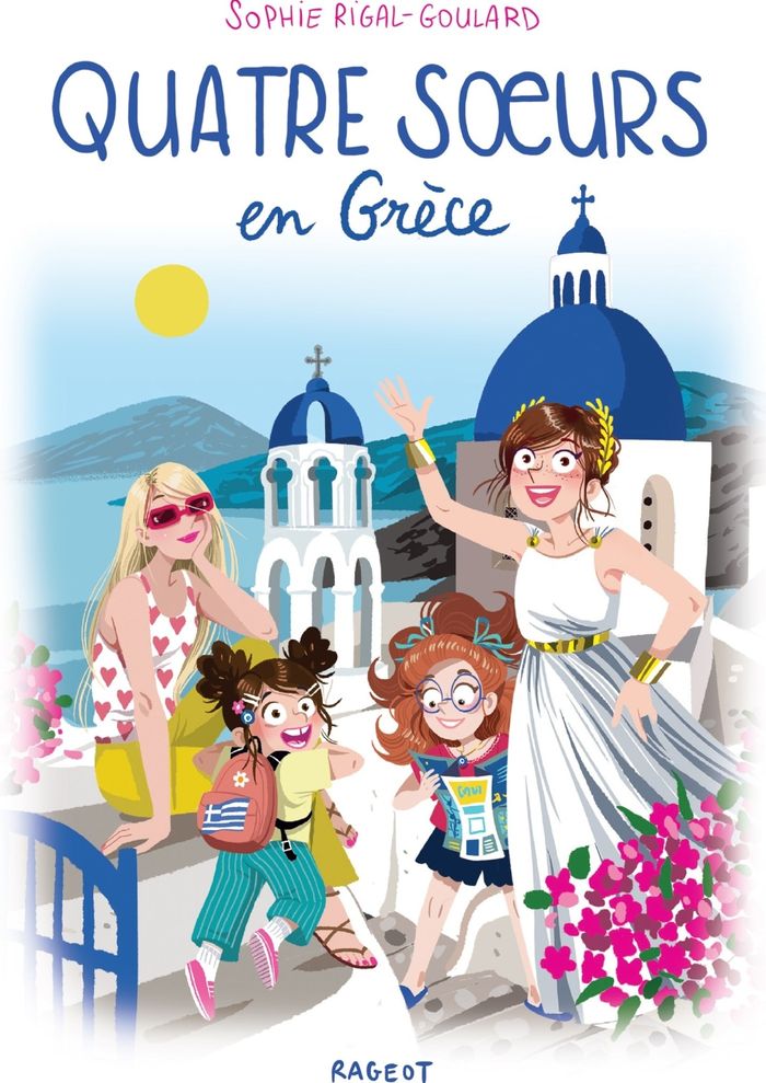 Couverture du livre « Quatre soeurs en Grèce » de Sophie Rigal-Goulard, librairie Les Contes Infusés à Corte
