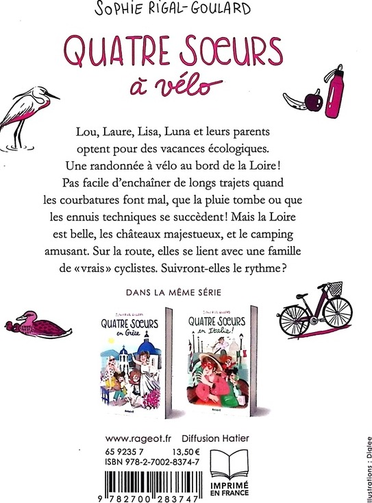 Quatrième de couverture de « Quatre soeurs à vélo »