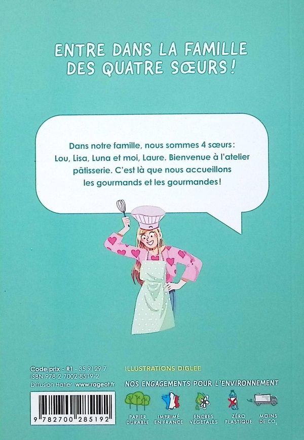 Quatrième de couverture de « 4 soeurs à l'atelier pâtisserie »
