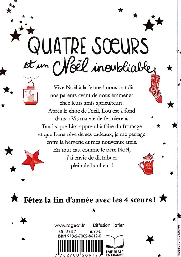 Quatrième de couverture de « Quatre soeurs et un Noël inoubliable »