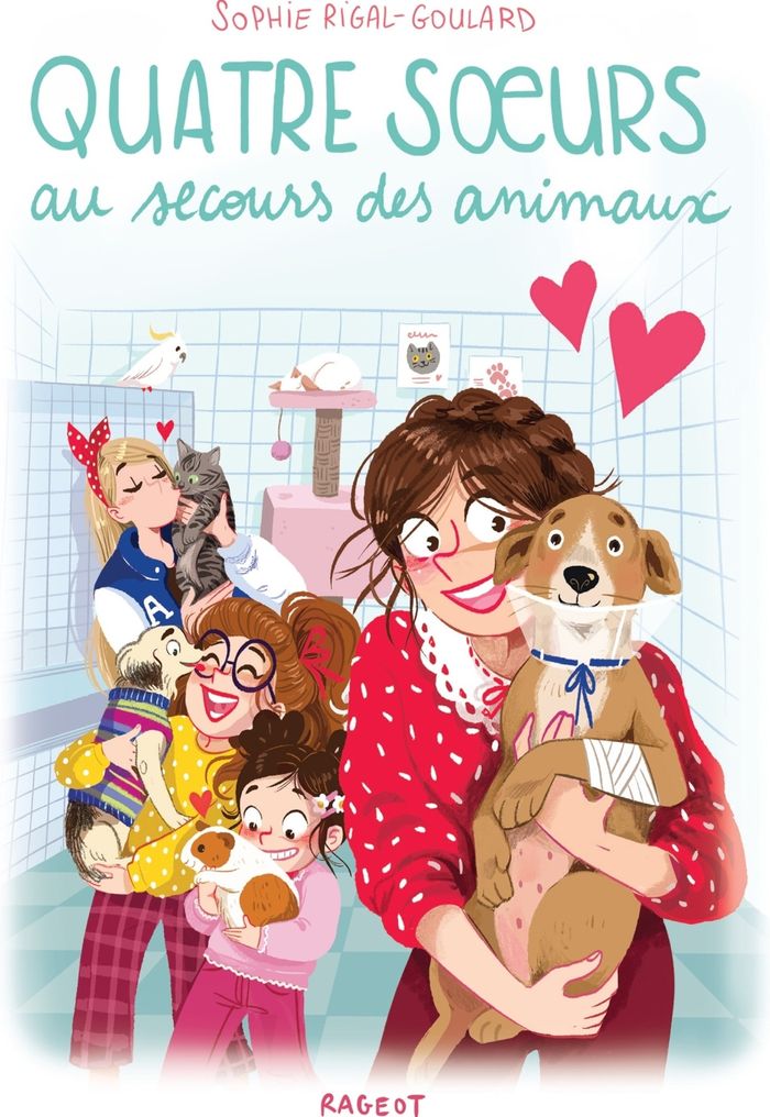 Couverture du livre « Quatre soeurs au secours des animaux » de Sophie Rigal-Goulard, librairie Les Contes Infusés à Corte