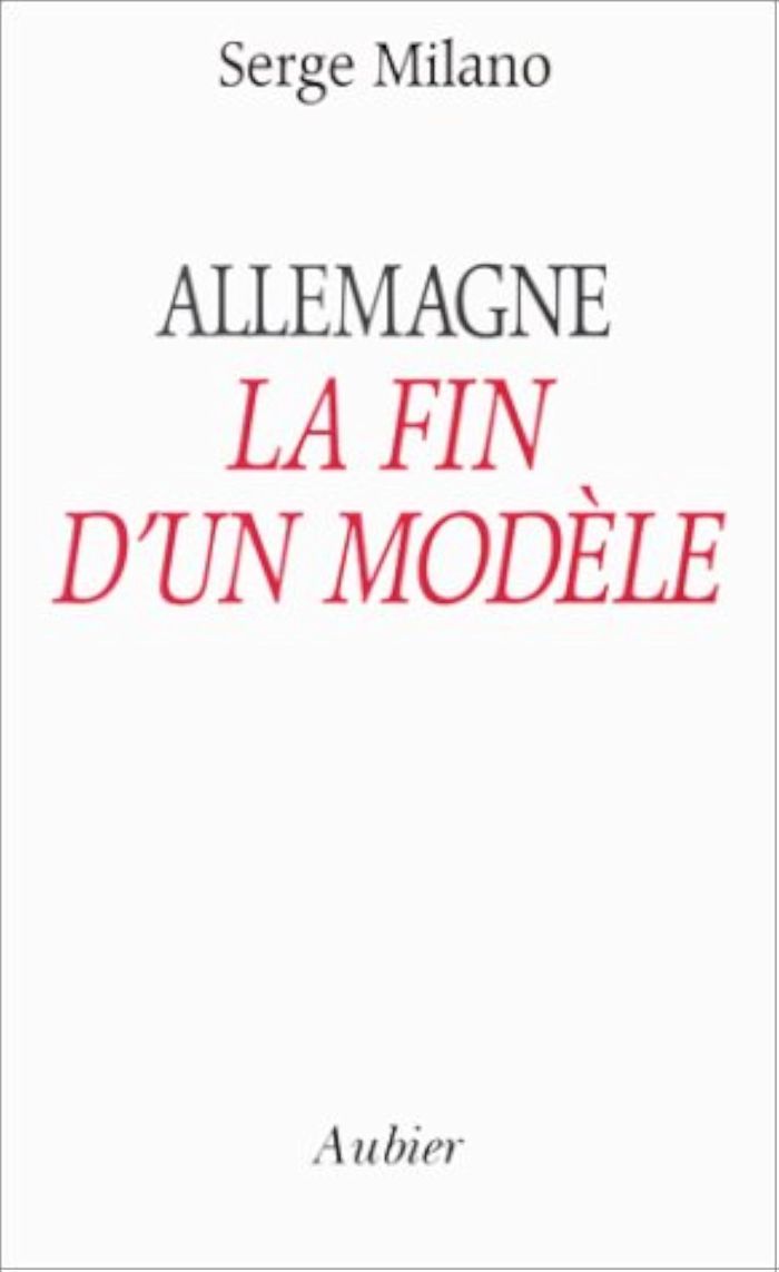 Couverture du livre « ALLEMAGNE, LA FIN D'UN MODELE », librairie Les Contes Infusés à Corte