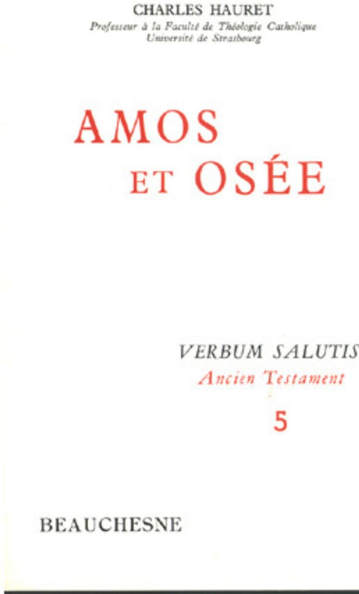 Couverture du livre « AMOS ET OSEE » de Charles Hauret, librairie Les Contes Infusés à Corte