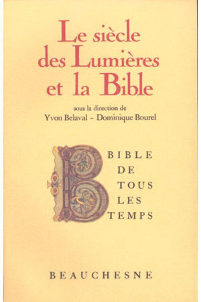 Couverture du livre « BTT N7 - LE SIECLE DES LUMIERES ET LA BIBLE » de Yvon Belaval, librairie Les Contes Infusés à Corte