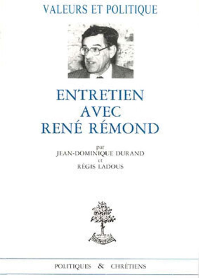 Couverture du livre « ENTRETIEN AVEC RENE REMOND » de Jean-Dominiqu Durand, librairie Les Contes Infusés à Corte