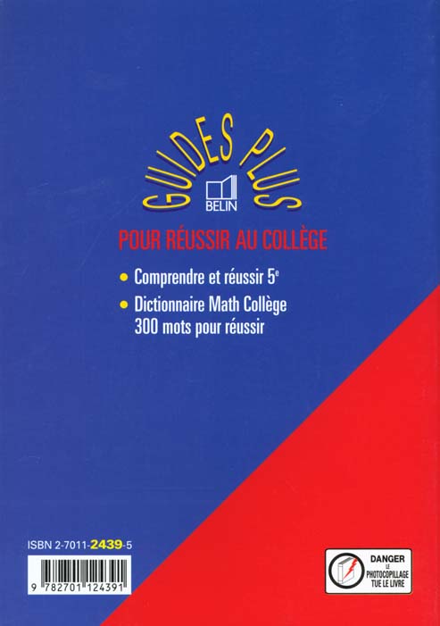 Quatrième de couverture de « MATH 5EME NOUVEAU PROG »