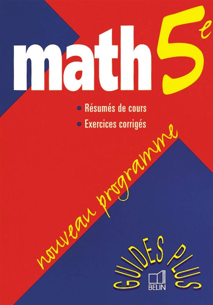 Couverture du livre « MATH 5EME NOUVEAU PROG » de Boursin, librairie Les Contes Infusés à Corte
