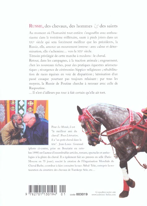 Quatrième de couverture de « RUSSIE, DES CHEVAUX, DES HOMMES ET DES SAINTS »