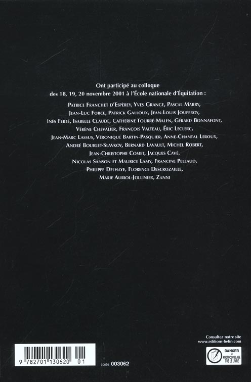Quatrième de couverture de « APPRENDRE LE CHEVAL AUTREMENT - DIVERSIFICATION DES PEDAGOGIES ET DES PRATIQUES D'ENSEIGNEMENT »