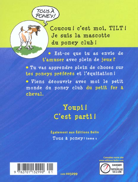 Quatrième de couverture de « TOUS A PONEY ! (TOME 2) »