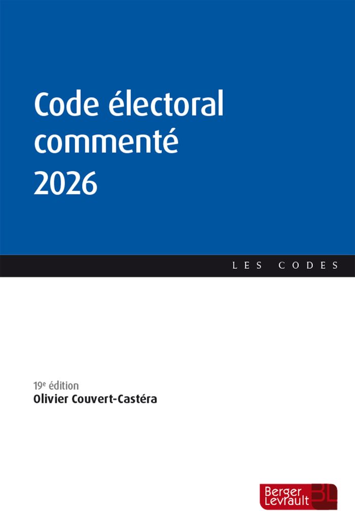 Couverture du livre « Code électoral commenté 2026 » de France, librairie Les Contes Infusés à Corte