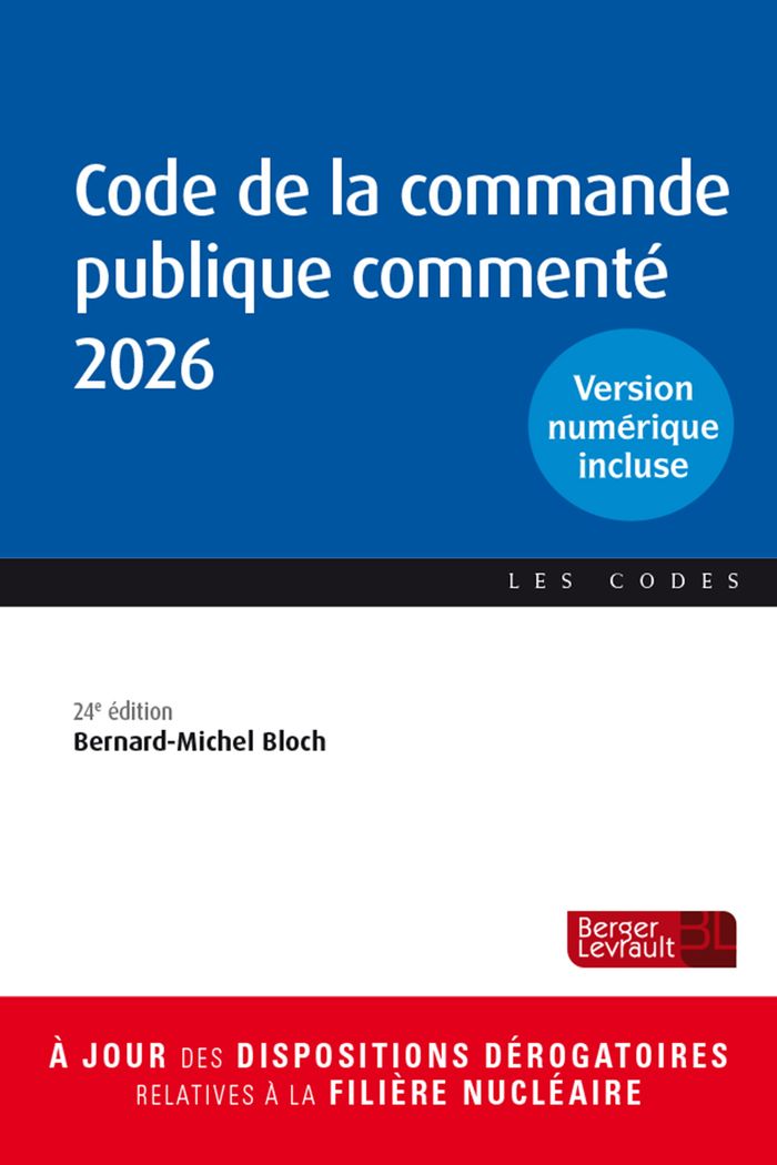 Couverture du livre « Code de la commande publique commenté 2026 », librairie Les Contes Infusés à Corte