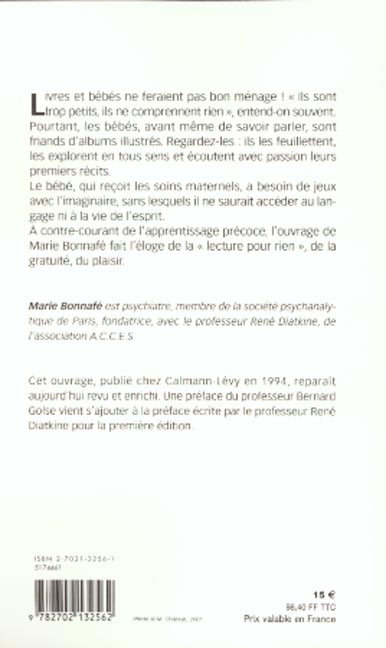 Quatrième de couverture de « LES LIVRES, C'EST BON POUR LES BEBES »
