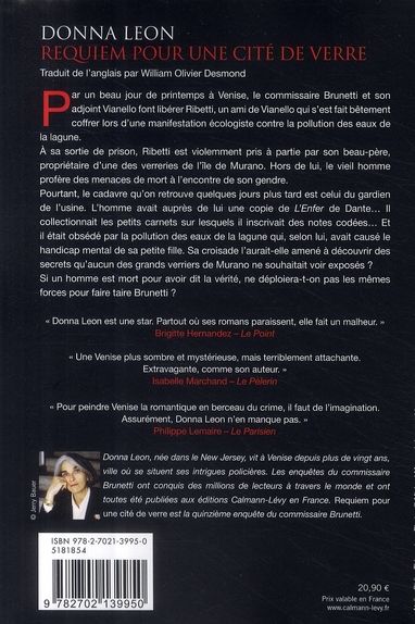 Quatrième de couverture de « Requiem pour une cité de verre »