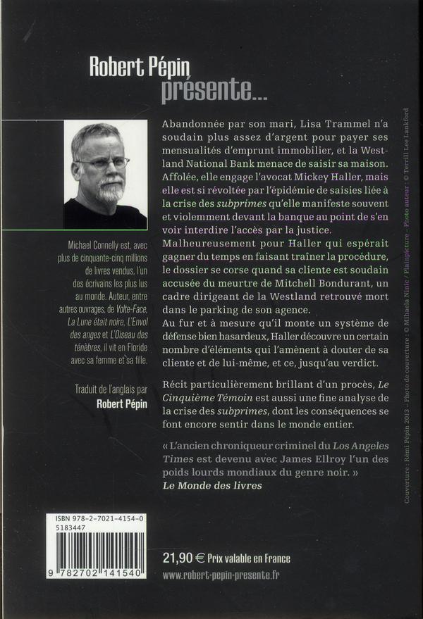 Quatrième de couverture de « Le cinquième témoin : roman »