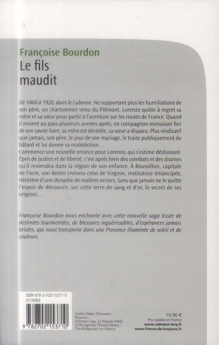 Quatrième de couverture de « Le fils maudit »