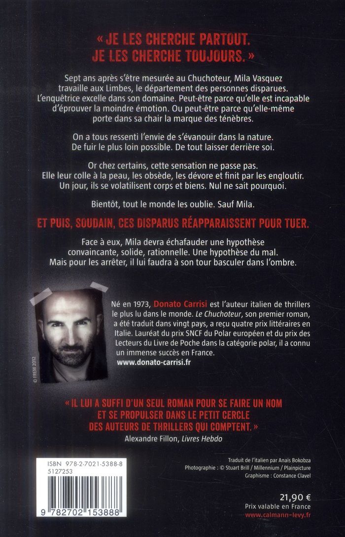 Quatrième de couverture de « L'écorchée »