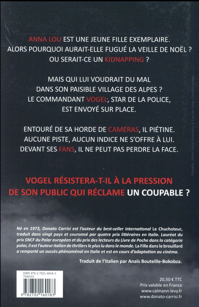 Quatrième de couverture de « La fille dans le brouillard : roman »
