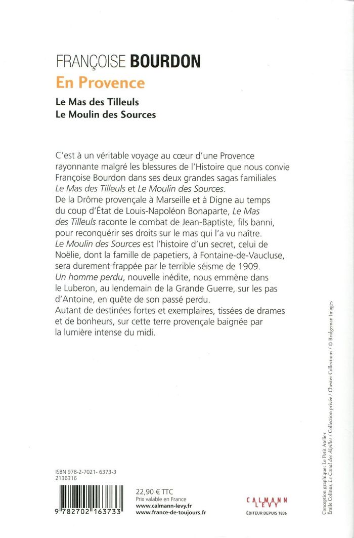 Quatrième de couverture de « En Provence »