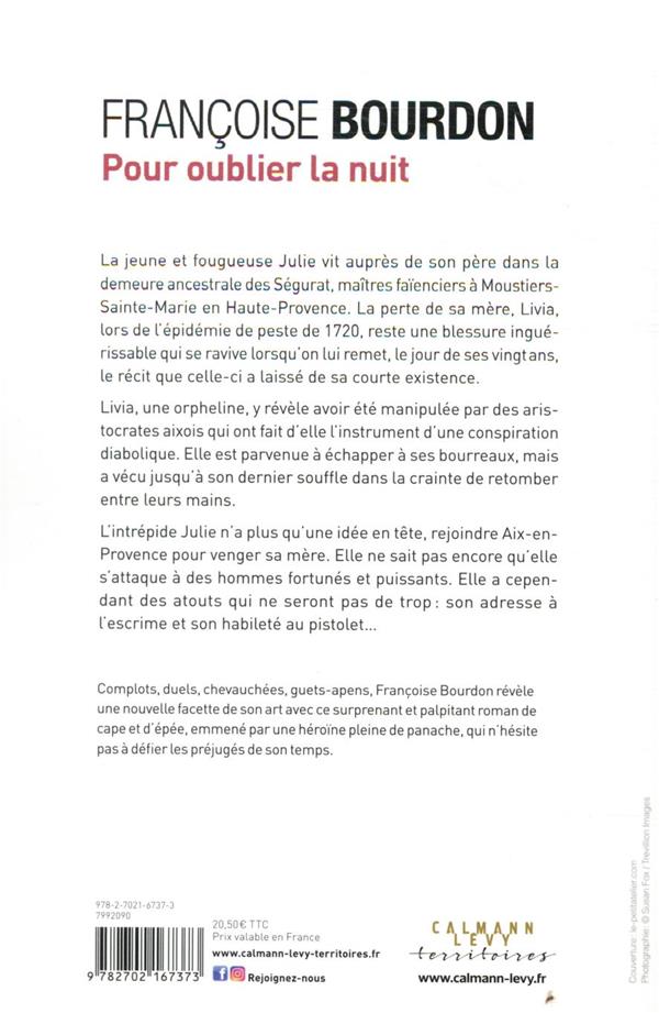Quatrième de couverture de « Pour oublier la nuit »