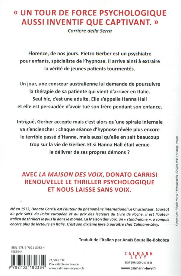 Quatrième de couverture de « La maison des voix »
