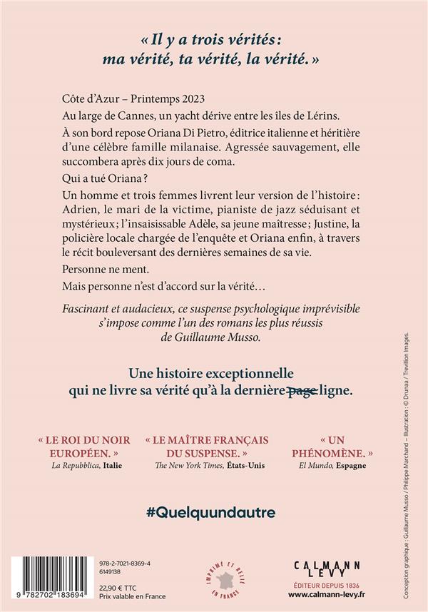 Quatrième de couverture de « Quelqu'un d'autre : roman »