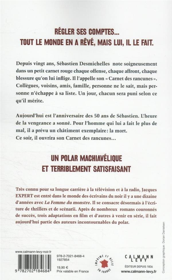 Quatrième de couverture de « Le carnet des rancunes »