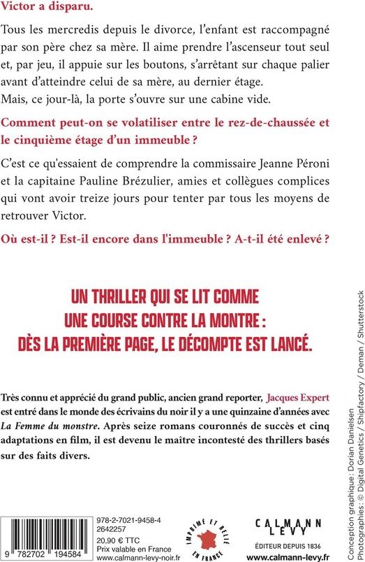 Quatrième de couverture de « L'ASCENSEUR »