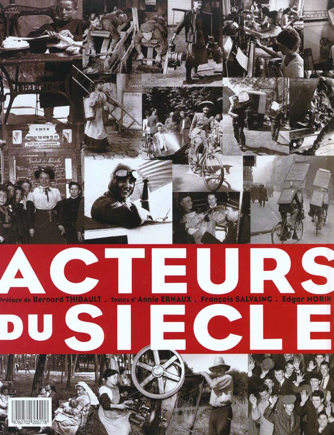 Quatrième de couverture de « ACTEURS DU SIECLE »