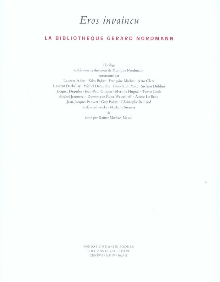 Quatrième de couverture de « EROS INVAINCU »