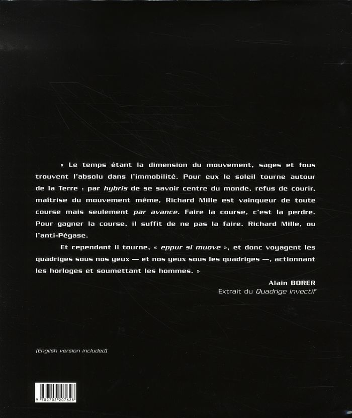 Quatrième de couverture de « RICHARD MILLE »