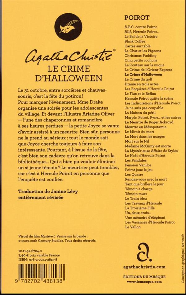 Quatrième de couverture de « LE CRIME D'HALLOWEEN (NOUVELLE TRADUCTION REVISEE) »
