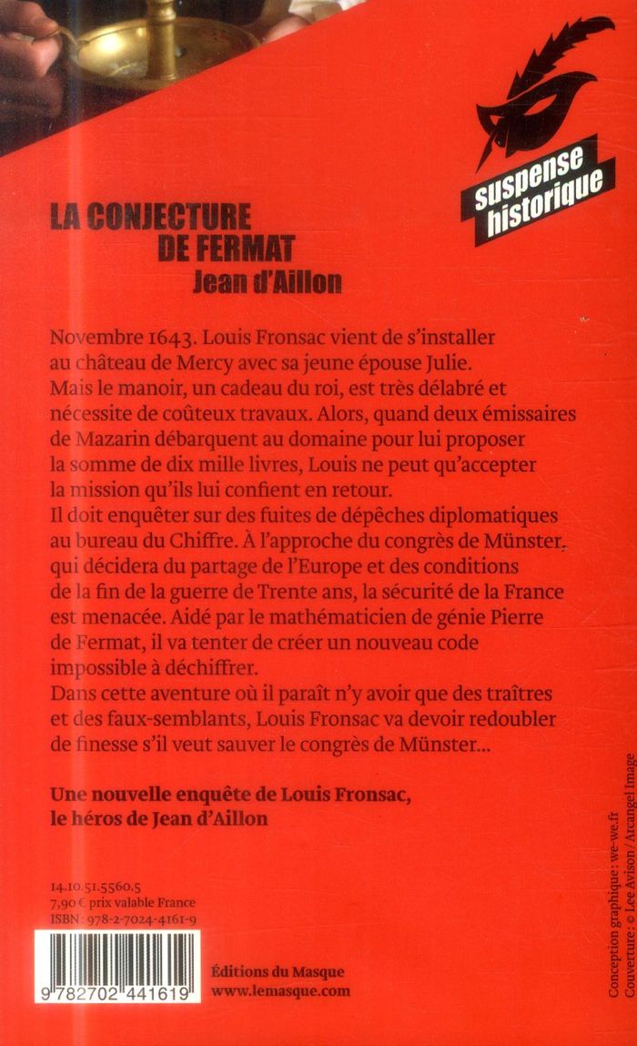 Quatrième de couverture de « La conjecture de Fermat »