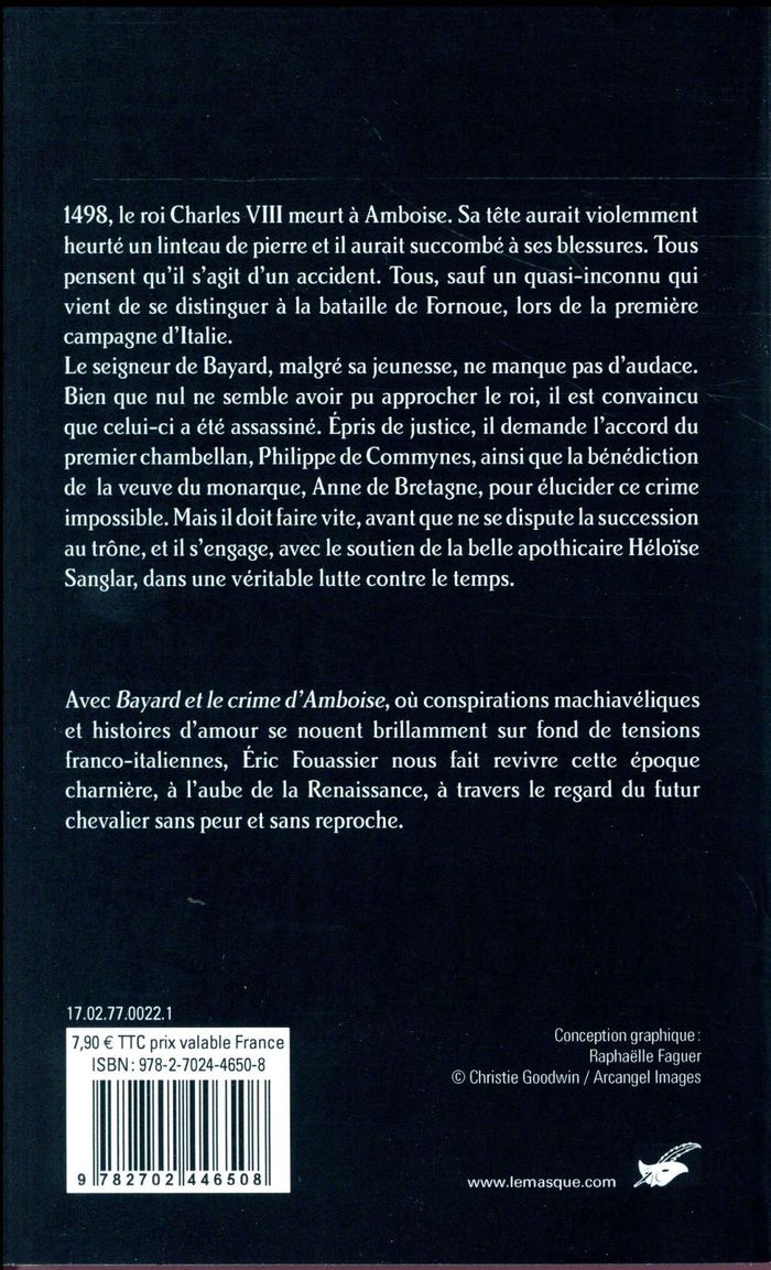 Quatrième de couverture de « Bayard et le crime d'Amboise »