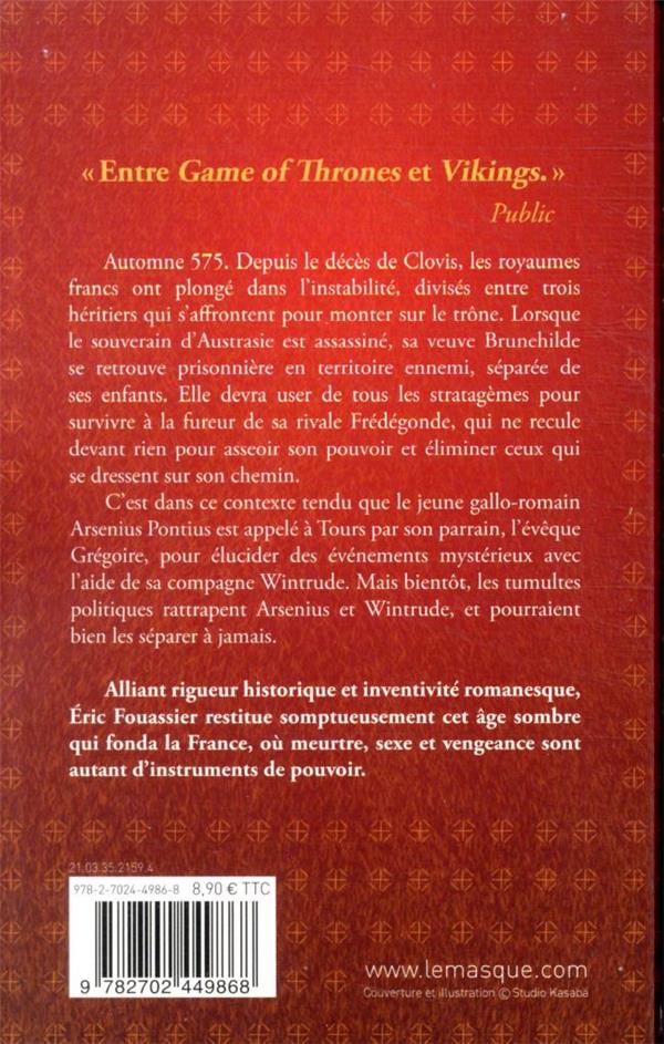 Quatrième de couverture de « La fureur de Frédégonde »