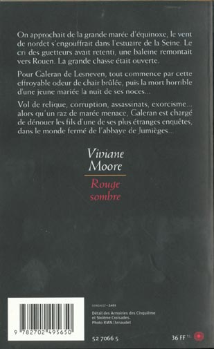 Quatrième de couverture de « ROUGE SOMBRE »