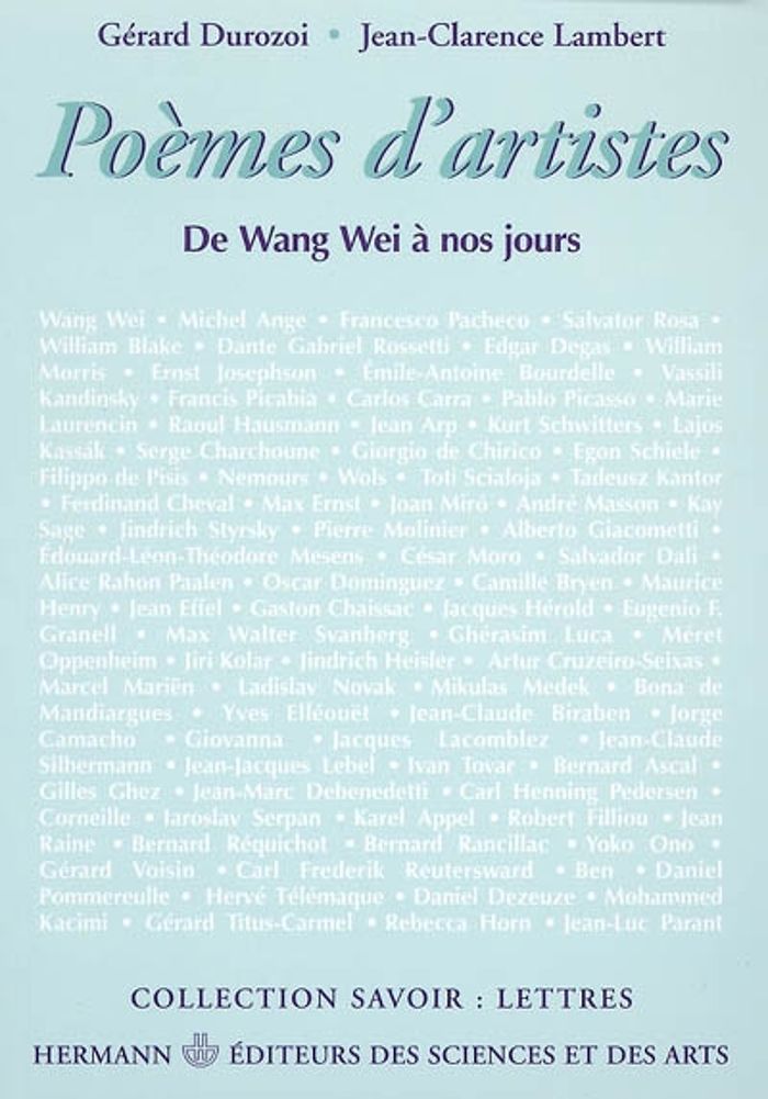 Couverture du livre « POEMES D'ARTISTES - ANTHOLOGIE DE WANG WEI A NOS JOURS » de Durozoi/lambert, librairie Les Contes Infusés à Corte