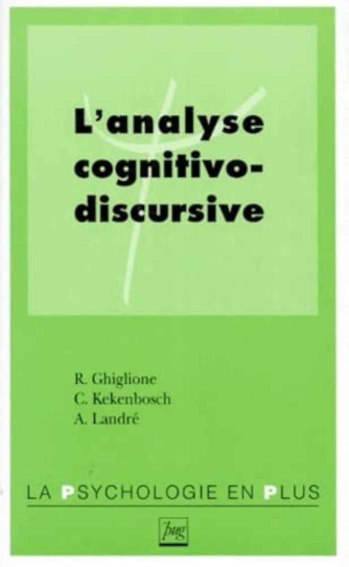 Couverture du livre « ANALYSE COGNITIVO-DISCURSIVE (L') », librairie Les Contes Infusés à Corte