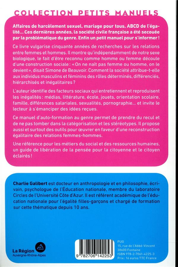Quatrième de couverture de « PETIT MANUEL DU GENRE A L'USAGE DE TOUTES LES GENERATIONS »
