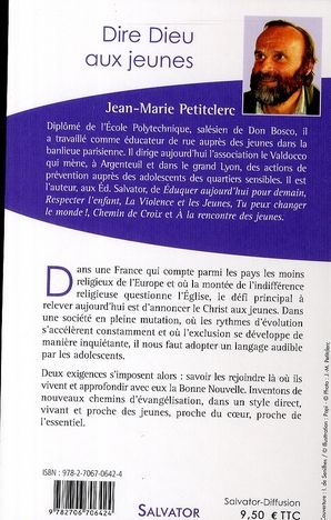Quatrième de couverture de « DIRE DIEU AUX JEUNES (POCHE) »
