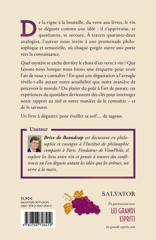 Quatrième de couverture de « Légère dégustation philosophique : grands crus, grands textes »