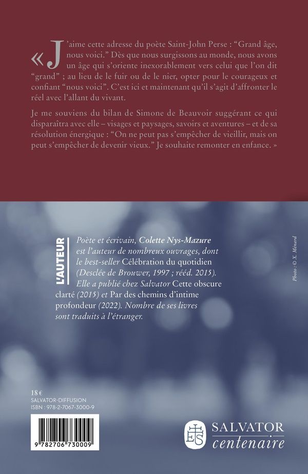 Quatrième de couverture de « Grand âge nous voici »