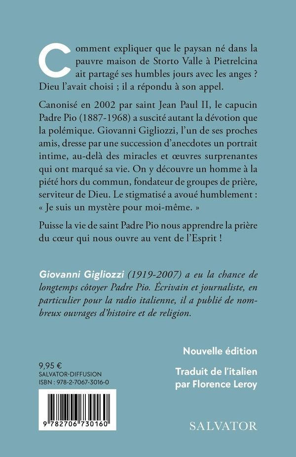 Quatrième de couverture de « Padre Pio m'a dit »