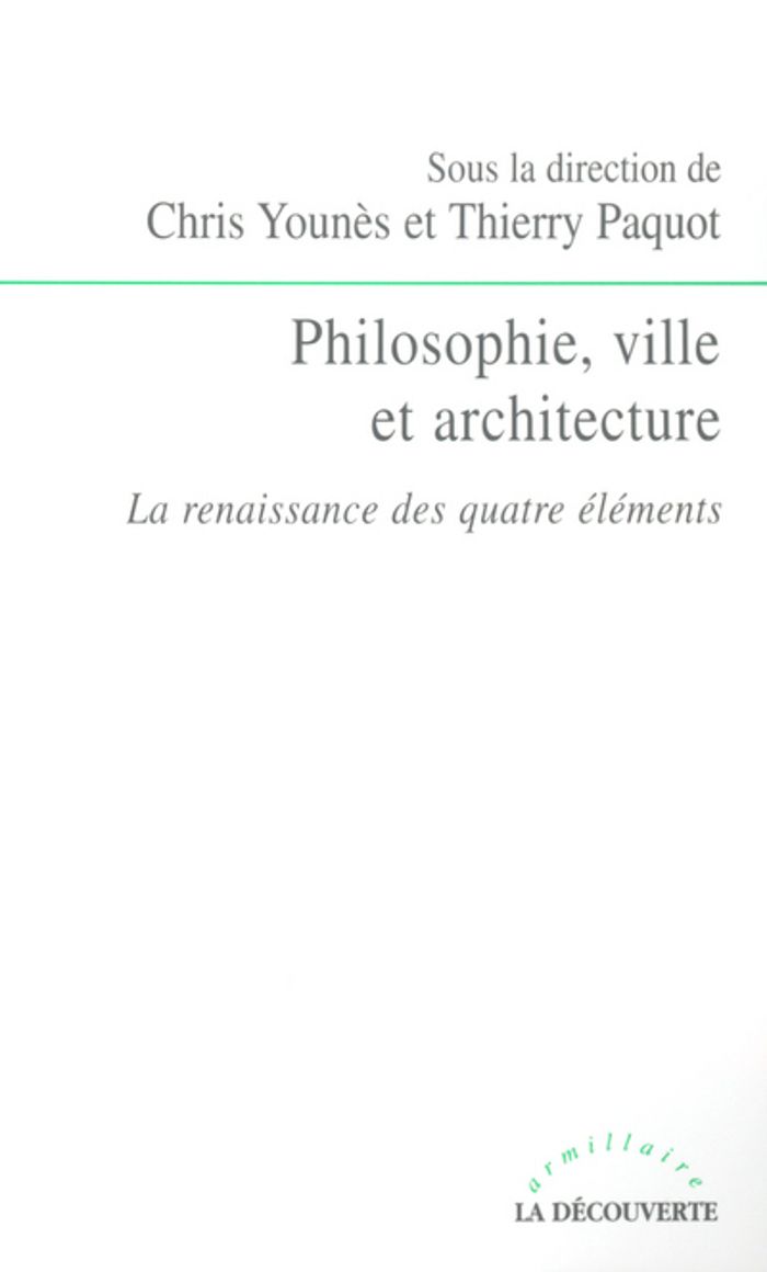 Couverture du livre « PHILOSOPHIE, VILLE ET ARCHITECTURE », librairie Les Contes Infusés à Corte
