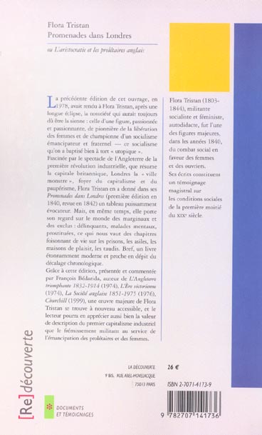 Quatrième de couverture de « PROMENADES DANS LONDRES »